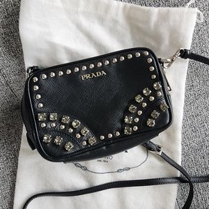 Prada Embellished Camera Handbag